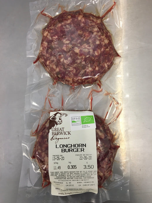 Great Berwick Organics Longhorn Burger