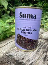 Load image into Gallery viewer, Suma Organic Black Baluga Lentils  400g