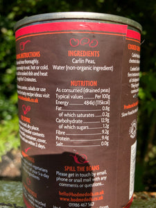 Hodmedod's Organic Carlin Peas 400g (tinned)