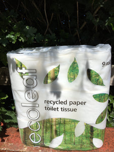 Ecoleaf Recycled Paper Toilet Tissue - 9 rolls per pack