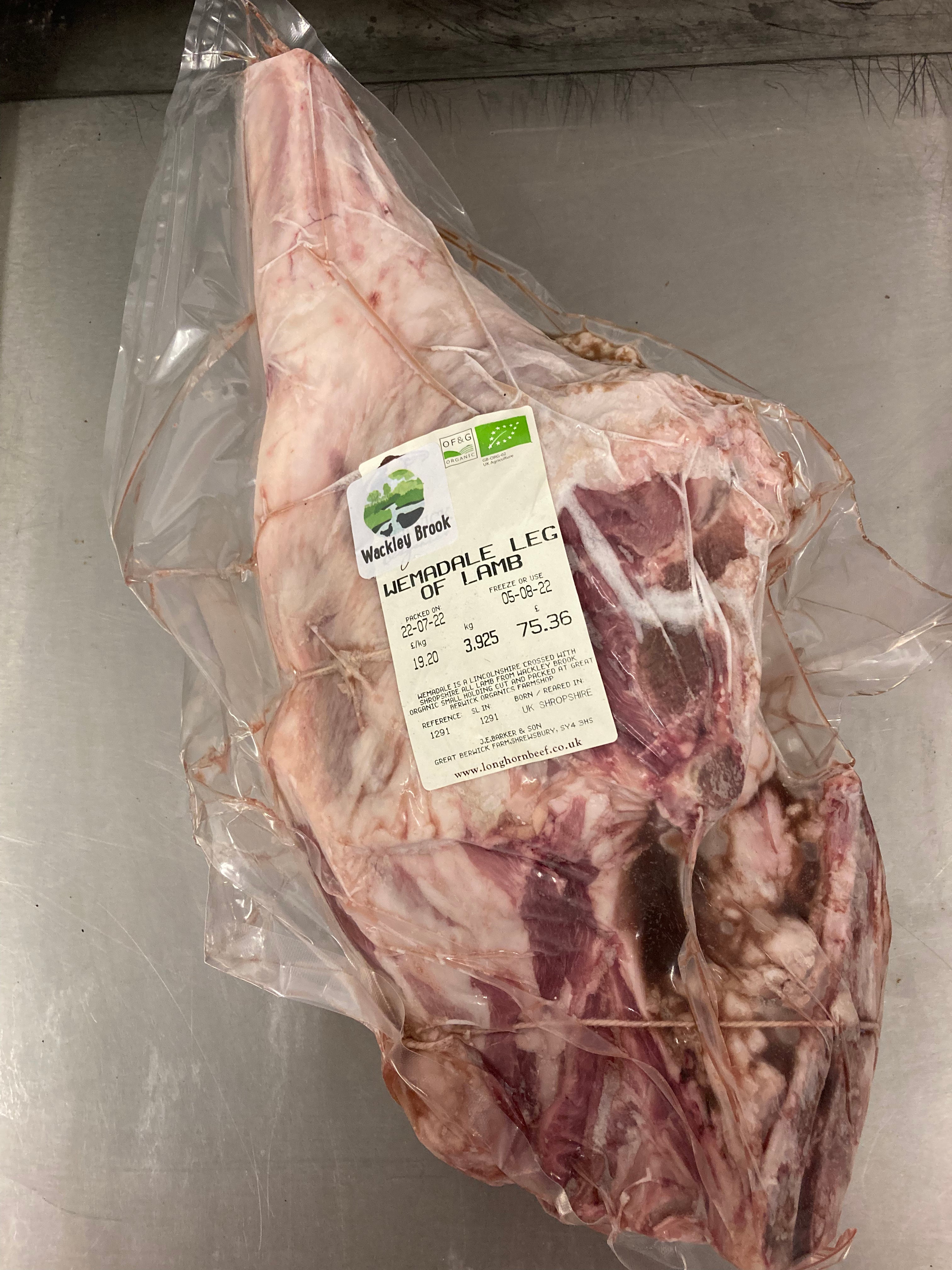 Wemadale Leg of Lamb Hogget 2.075kg